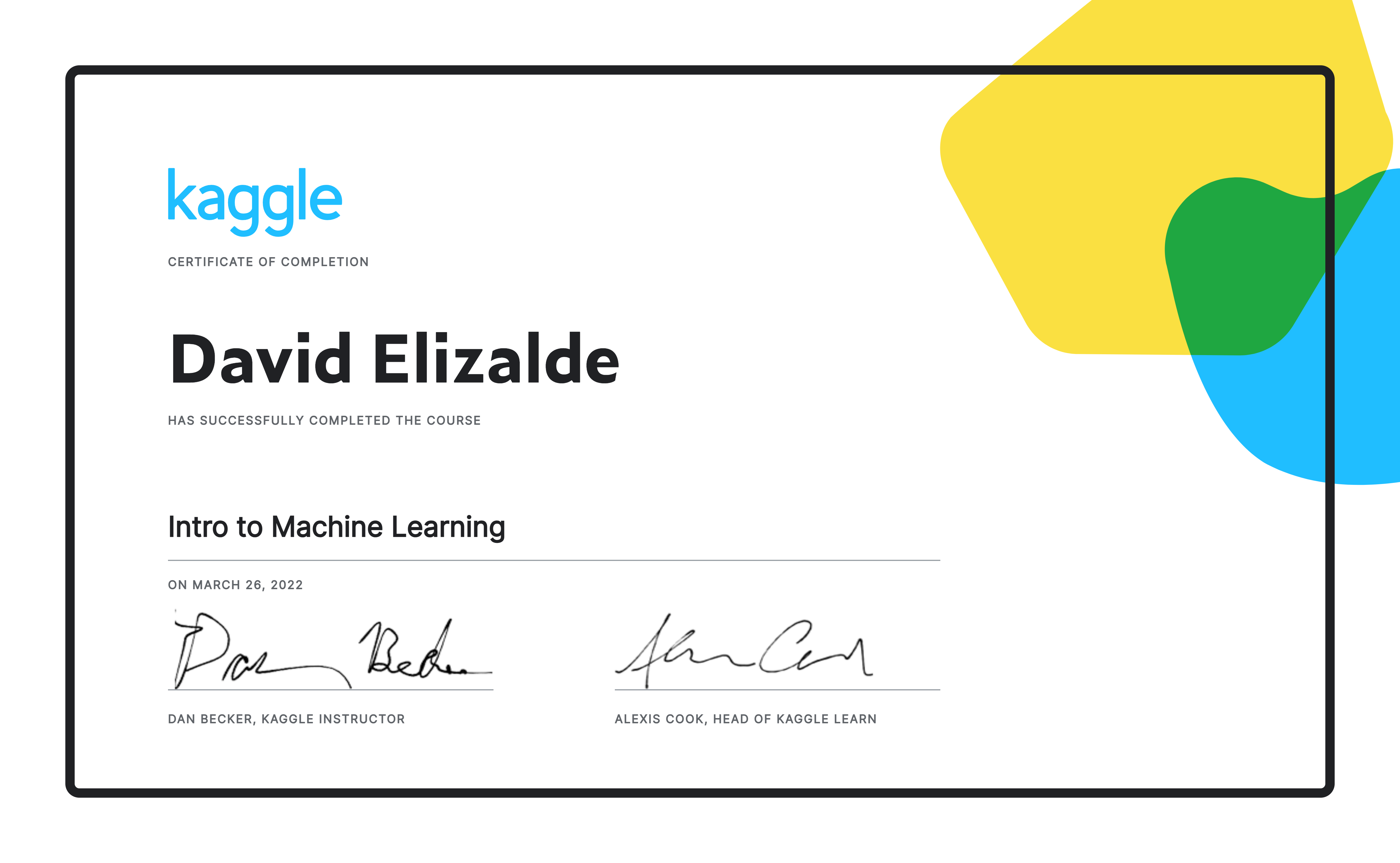 Intro to Machine Learning